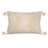 White Tufted Tassel Throw Pillow, 14x20