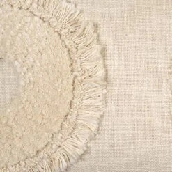 White Tufted Tassel Throw Pillow, 14x20 -Comforters Sales white tufted tassel throw pillow 14x20 3