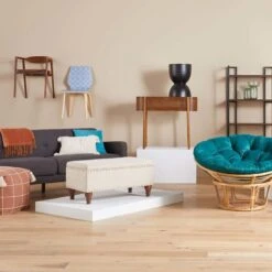 White Tufted Tassel Throw Pillow, 14x20 -Comforters Sales white tufted tassel throw pillow 14x20 5