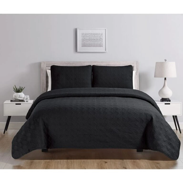 Comforters Sales -Comforters Sales 3 piece black ettori stitch quilt set full queen 1 768x768 1