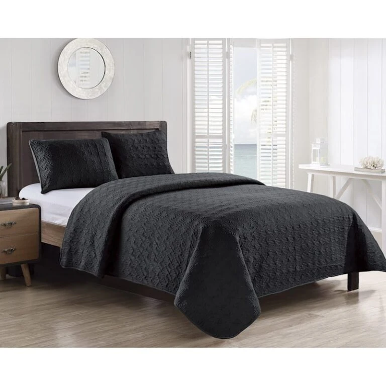 Comforters Sales -Comforters Sales 3 piece black ettori stitch quilt set full queen 768x768 1